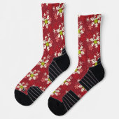 Grinch Red Snowflake Muster Socken (Links)