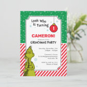 Grinch Rot und Grün Schneeflocke 1. Geburtstag (Stehend Vorderseite)