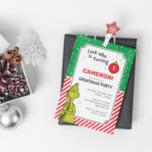 Grinch Rot und Grün Schneeflocke 1. Geburtstag