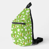 Grinch schaut Sternenmuster Crossbody Bag (Rechte Ecke)