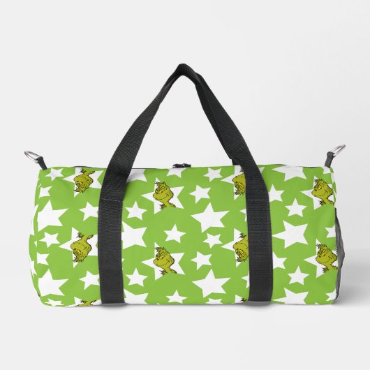 Grinch schaut Sternenmuster Duffle Bag (Vorderseite)