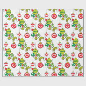 Grinch-Schmuckmuster Geschenkpapier (Flach)