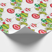 Grinch-Schmuckmuster Geschenkpapier (Ecke)