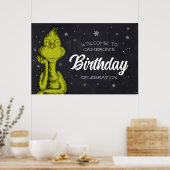 Grinch-Schultafel-Geburtstag Poster (Küche)