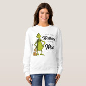 Grinch-Schultafel Geburtstagsjunge-Mutter Sweatshirt (Vorne ganz)