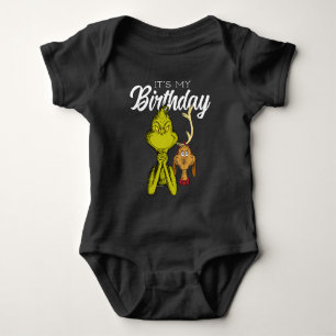 Grinch Schultafel Ich habe Geburtstag Baby Strampler