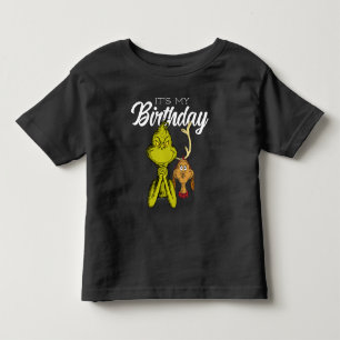 Grinch Schultafel Ich habe Geburtstag Kleinkind T-shirt