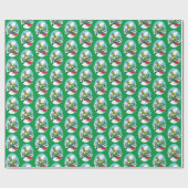 Grinch Snowboarden Geschenkpapier (Flach)