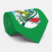 Grinch Snowboarden Krawatte (Gerollt)