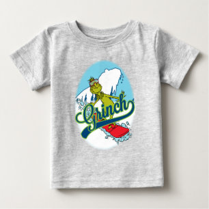 Grinch Snowboarding Baby T-shirt