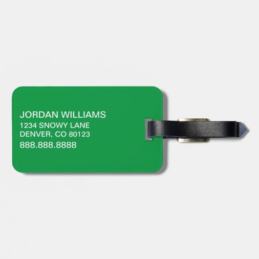 Grinch Snowboarding Gepäckanhänger (Rückseite horizontal)