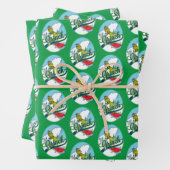 Grinch Snowboarding Geschenkpapier Set (Beispiel)