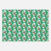 Grinch Snowboarding Geschenkpapier Set (Vorderseite)