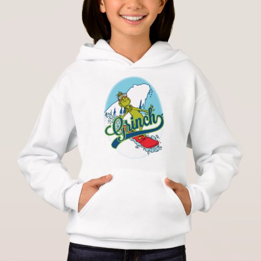 Grinch Snowboarding Hoodie (Vorderseite)