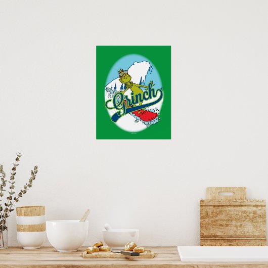 Grinch Snowboarding Poster (Küche)
