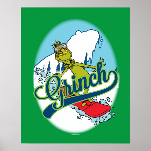 Grinch Snowboarding Poster (Vorne)