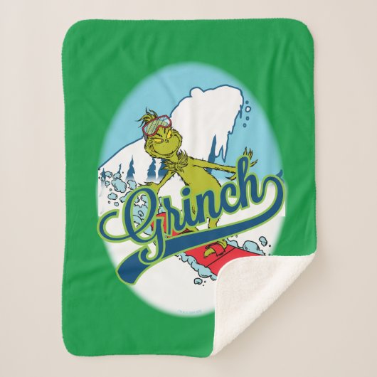 Grinch Snowboarding Sherpadecke (Vorderseite)