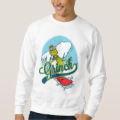 Grinch Snowboarding Sweatshirt (Vorderseite)