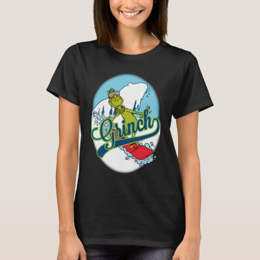 Grinch Snowboarding T-Shirt (Vorderseite)