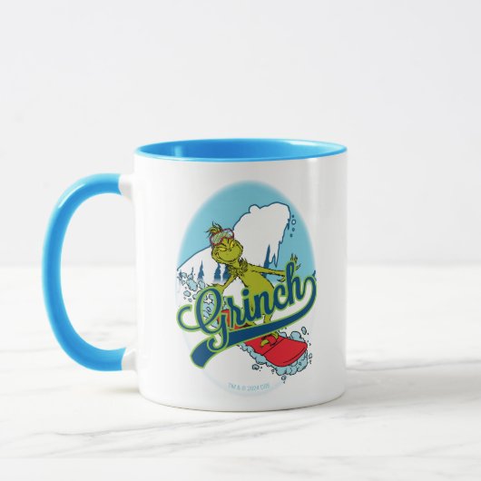Grinch Snowboarding Tasse (Links)