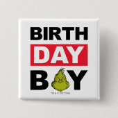 Grinch Snowflake Birthday Boy Button (Vorderseite)