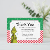 Grinch Snowflake Geburtstag Danke (Stehend Vorderseite)
