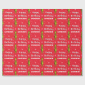 Grinch Snowflake Geburtstag Geschenkpapier (Flach)