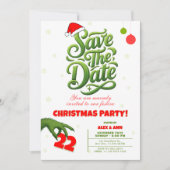Grinch Style Christmas Party Save the Date (Vorderseite)