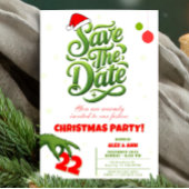 Grinch Style Christmas Party Save the Date Einladung