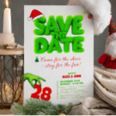 Grinch Style Save The Date Christmas New Year Einladung