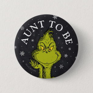 Grinch Tafel Baby Shower   Tante wird es Button