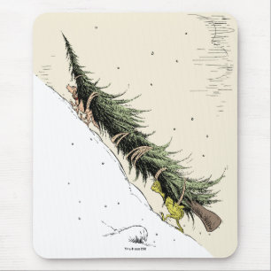 Grinch und Max bringen den Weihnachtsbaum zurück Mousepad