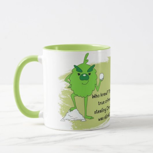 Grinch Vibes Coffee Tasse - Perfekt spielende Sips (Links)