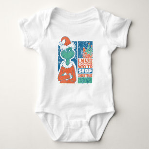 Grinch   Weihnachten stoppen Vintage Grafik Baby Strampler