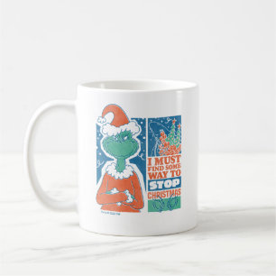 Grinch Weihnachten stoppen Vintage-Grafik Kaffeetasse