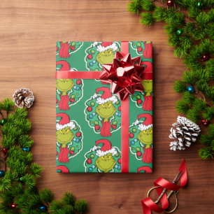 Grinch Weihnachts-Weihnachts-Kranz Geschenkpapier