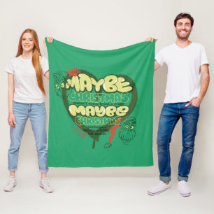 Grinch Weihnachtszitat Fleecedecke
