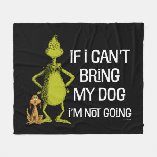 Grinch Wenn ich meinen Hund nicht mitbringen darf, Fleecedecke