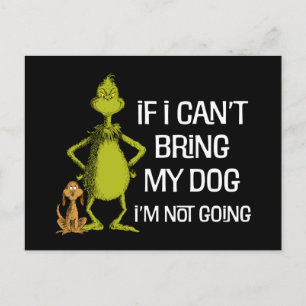 Grinch Wenn ich meinen Hund nicht mitbringen kann, Postkarte