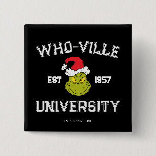 Grinch   Who-ville Universität Est 1957 Button
