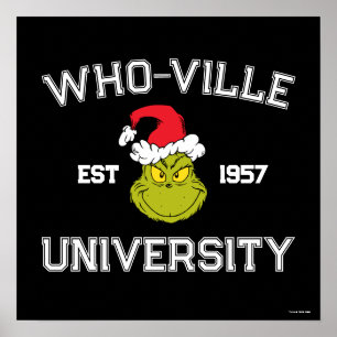 Grinch Who-ville Universität Est 1957 Poster