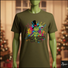 Grinch Wine Pop Art Paint Splatter T-Shirt