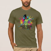 Grinch Wine Pop Art Paint Splatter T-Shirt (Vorderseite)