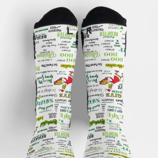 Grinch Zitat Muster Socken (Oben)