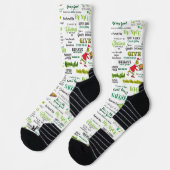 Grinch Zitat Muster Socken (Links)