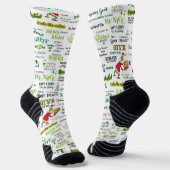 Grinch Zitat Muster Socken (Gewinkelt)