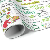 Grinch Zitatmuster Geschenkpapier (Rolleneckpunkt)