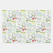 Grinch Zitatmuster Geschenkpapier Set (Vorderseite 3)