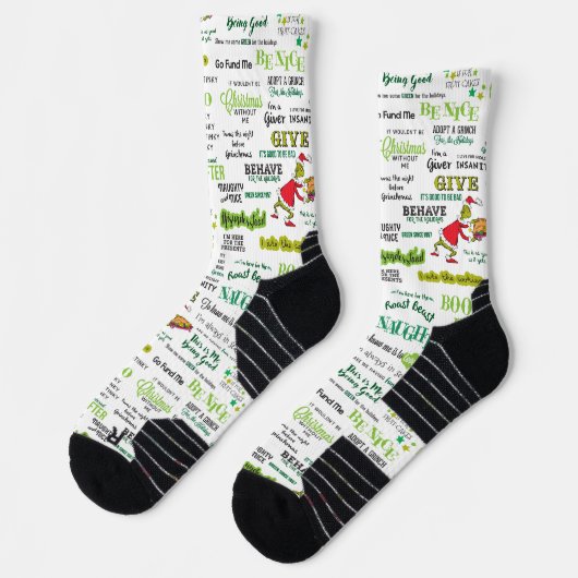 Grinch Zitatmuster Socken (Links)