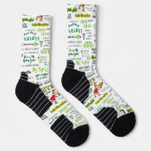 Grinch Zitatmuster Socken (Rechts)